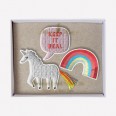 Broches brodées - Licorne