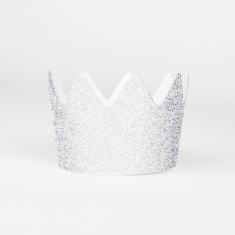 Couronnes glitter argent