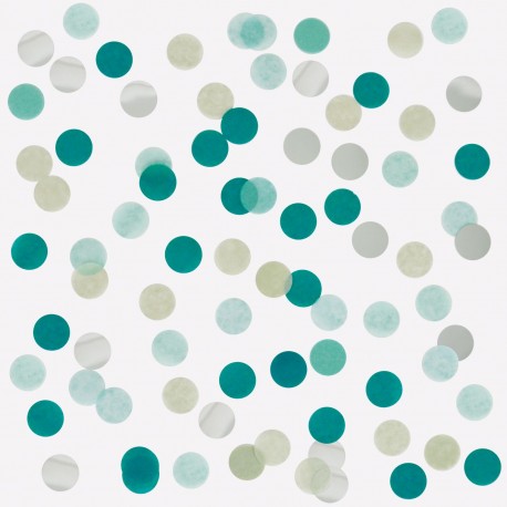 Confettis vert & argent
