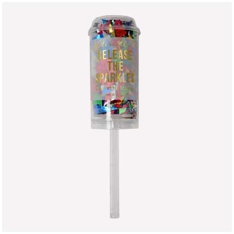 Canon à confettis multicolore