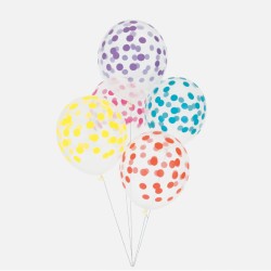 Ballons confettis Pastel