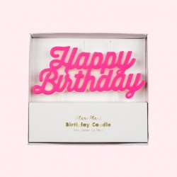 Bougie Happy Birthday Rose