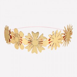 Couronne de fleurs Or