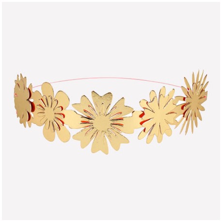 Couronne de fleurs Or