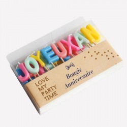Bougies Joyeux Anniversaire - multicolores