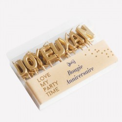 Bougies Joyeux Anniversaire - or