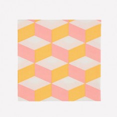 Rose Orange - Serviettes cubiques