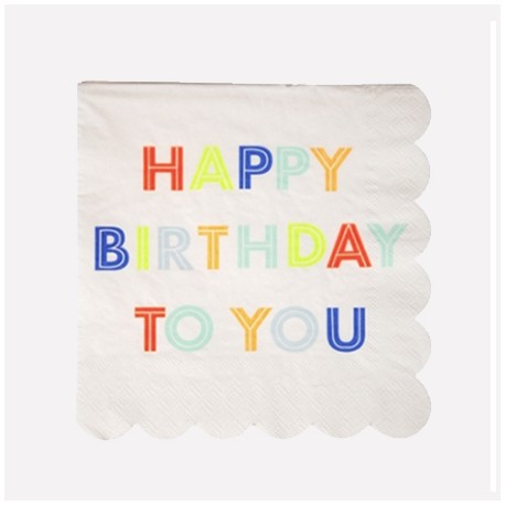 Happy birthday - serviettes