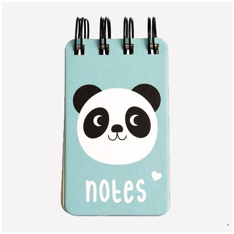 Mini-Carnet Panda bleu