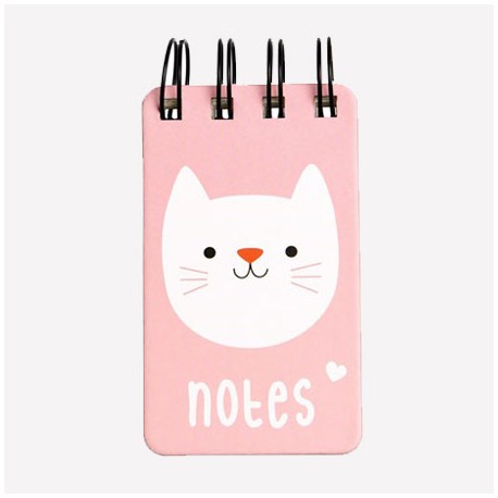 Mini-Carnet Chat rose