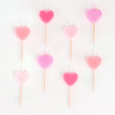 Bougies sur piques - Cœurs
