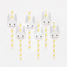Pailles à thème - Minis-Lapins