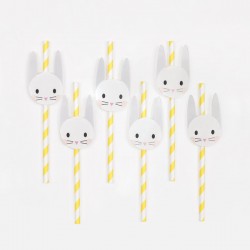 Pailles à thème - Minis-Lapins