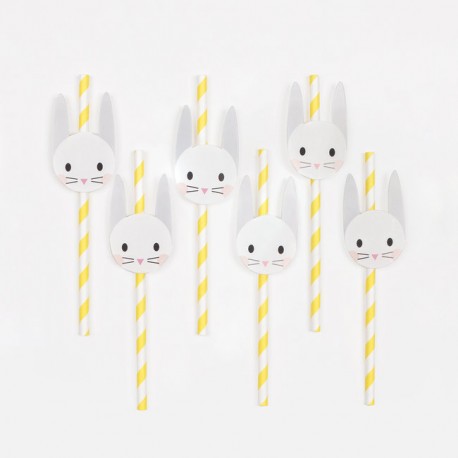 Pailles à thème - Minis-Lapins