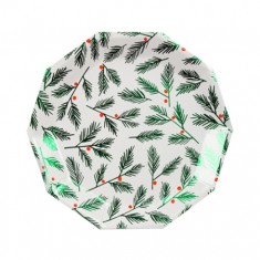 Noël feuilles et baies - Assiettes