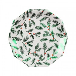 Noël feuilles et baies - Assiettes