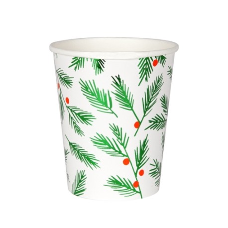 Noel feuilles et baies - Gobelets
