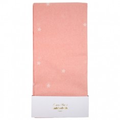 Nappe rose à étoiles