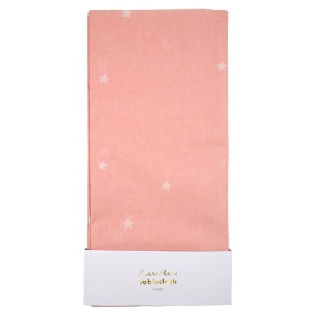 Nappe rose à étoiles
