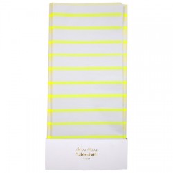 Nappe à rayures jaunes