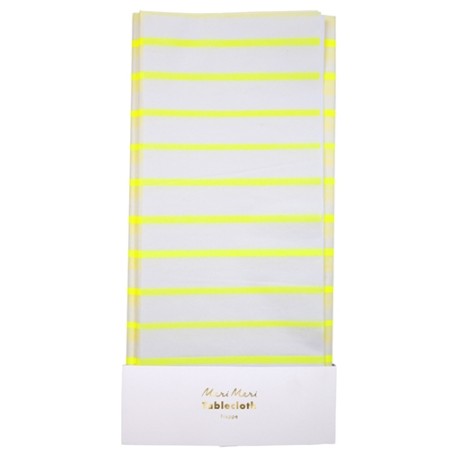 Nappe à rayures jaunes