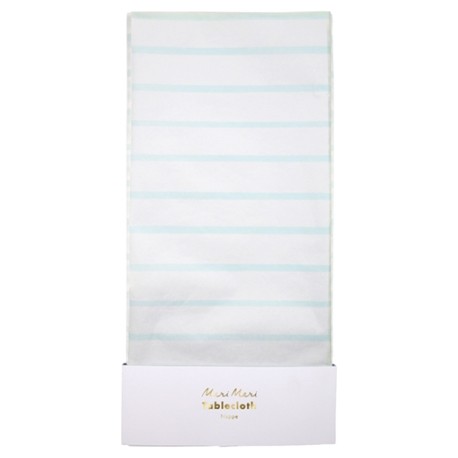 Nappe à rayures menthe